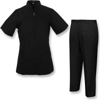 Misemiya Vêtements de Travail Femme à Zip, Manches Courtes : Uniforme Clinique pour Hôpital, Nettoyage, Vétérinaire et Santé