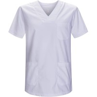 Misemiya - Unisex Medical Short-Sleeve Mandarin Collar Workwear