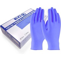 OPTIMUM MEDICAL Boite 100 gants nitrile non poudrés Eco Medi-Glove - Gants jetables bleus multiusage