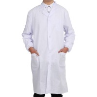 Pinkpum Blouse Chimie Laboratoire Blanche Unisexe Manches Longues Adulte/Etudiant Scolaire Sergé 220 gramme