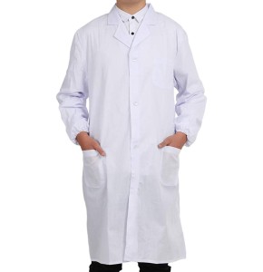 Pinkpum White Unisex Laboratory Coat Adult/Student Twill 220g