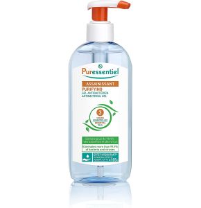 Puressentiel - Assainissant - Gel Antibactérien aux 3 Huiles Essentielles - Elimine 99,9% des bactéries et des virus - 250 ml