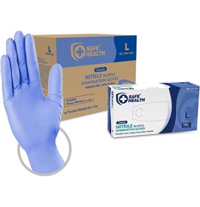 Safe Health Gants Jetables d'examen en Nitrile Bleu-pourpre | Sans poudre Sans latex-Hypoallergéniques | Doigt texturés- CE-EN455 Certifiés | Soins médicaux |3,5 Mil Safe Health Gants Jetables d'examen en Nitrile Bleu-pourpre | Sans poudre Sans latex-Hypoallergéniques | Doigt texturés- CE-EN455 Certifiés | Soins médicaux |3,5 Mil