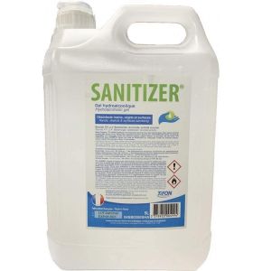 SANITIZER - Hydroalcoholic Gel - 70% Formula - 5-Liter Pouring Can