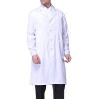 Sasairy Unisex White Chemistry Blouse with Long Sleeves Medical Laboratory Coat for Men and Women