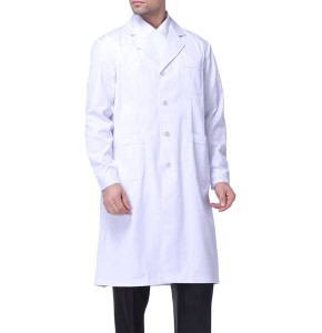 Sasairy Unisex White Chemistry Blouse with Long Sleeves Medical Laboratory Coat for Men and Women