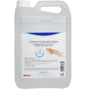 Solution Hydro Alcoolique 70% d'alcool - bidon de 5 litres