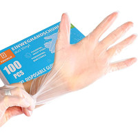 TAVIALO Vinyl Disposable Gloves Size M/8 and L/9, set of 100 pcs, disposable vinyl gloves