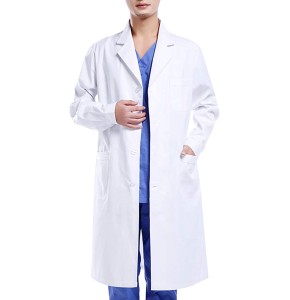 White Laboratory Blouse | Laboratory Nurse Coats | Men | Long Sleeves | Medical Doctor Coat with Pocket and Button