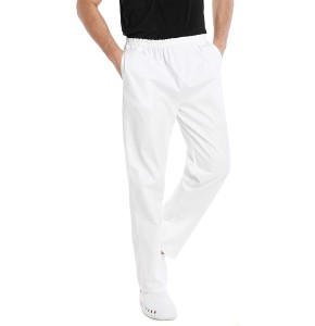 WWOO Homme Pantalon de Travail Blanc pur Pantalons Taille Elastique pour Coton opaque WWOO Homme Pantalon de Travail Blanc pur Pantalons Taille Elastique pour Coton opaque