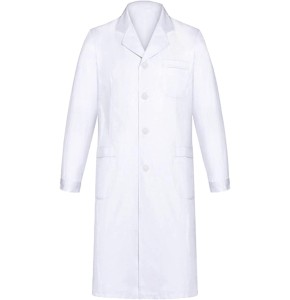 Yulang White Laboratory Coat - Long Sleeves - Cotton Workwear - For Men and Women