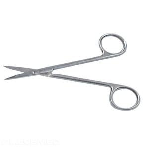 Straight Iridectomy Scissors in Stainless Steel 11.5 cm - REF 4011109411