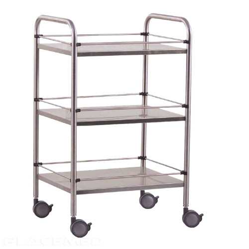 Stainless Steel Trolley - 3 Shelves - HOLTEX
