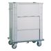 Laundry Bag Collection Trolley 2050 With Drain Tap, Lid, and Three-Part Front Panel V 10457