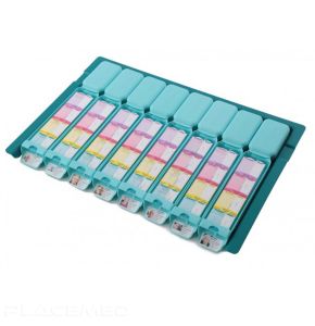 Standalone Tray for 8 Pill Distributors in Retirement Home or Hospital