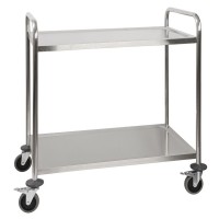 Guéridon Médical Inox 201 - 2 ou 3 Plateaux Polyvalents