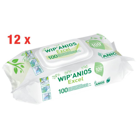 Wip'Anios Excel - Lingettes Désinfectantes pour le Médical