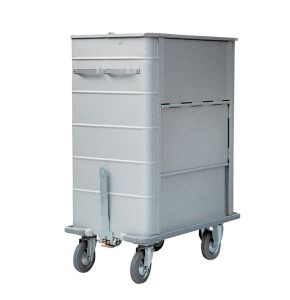 Containers for dirty linen in anodized aluminium