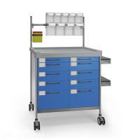 Double anesthesia trolley - INSAUSTI series 300 - 900 x 630 mm