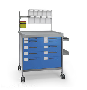 Double anesthesia trolley - INSAUSTI series 300 - 900 x 630 mm