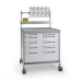 Anesthesia double trolley - INSAUSTI series 300 - Model 3934-B 900 x 630 mm V 127