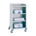 Light Alloy Laundry Trolley with 2 Shelves 3950/2 CR for Medical Use