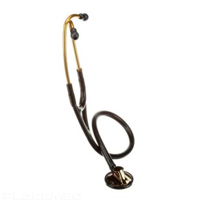 Cardiology Stethoscope, 2175 Model - Brass-finish chestpiece, black tube, 69 cm